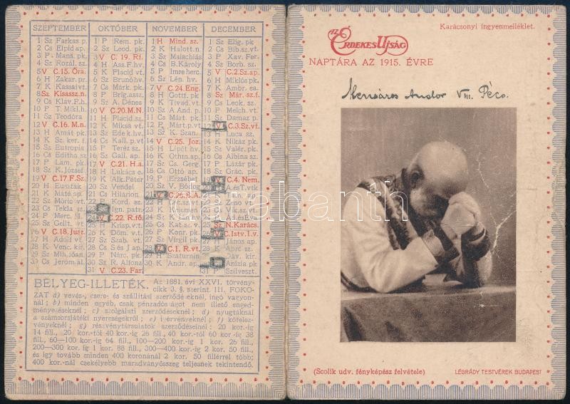 cca 1940 Bozó Gyula (1913-2004) grafikájával díszített, használatlan karácsonyi és újévi üdvözlőkártya, 6x12 cm - Image 2
