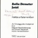 Balla Demeter: Az Országgyűlés. Bp., 1982. A fotós által DEDIKÁLT - Image 2