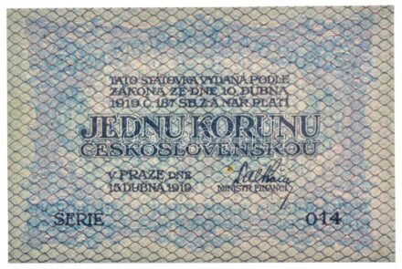 Csehszlovákia 1919. 1K '014' T:I / Czechoslovakia 1919. 1 Korun '014' C:UNC Krause 6