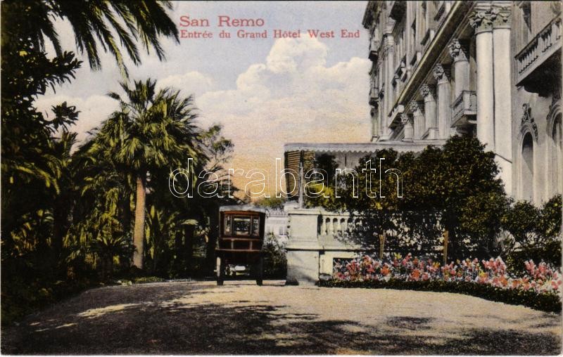 Sanremo, San Remo; Entrée du Grand Hotel West End