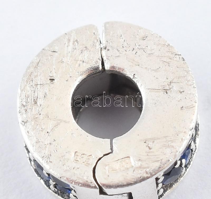 Ezüst(Ag) Pandora charm apró kövekkel, jelzett, karcolásokkal, d: 1 cm, bruttó: 1,7 g - Image 2