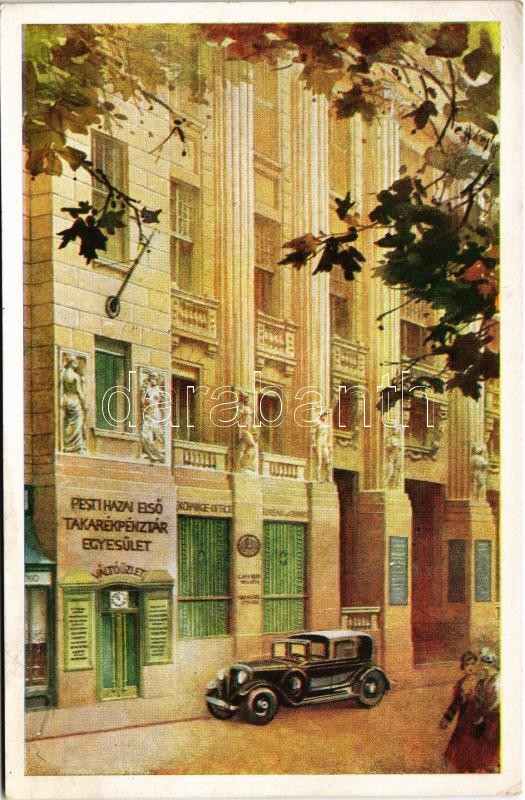 Budapest V. Pesti Hazai Első Takarékpénztár Egyesület. Deák Ferenc utca 5. (EK)