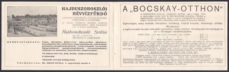 cca 1936 A 'Bocskay-Otthon' Hajdúszoboszló tájékoztató prospektusa - Image 2