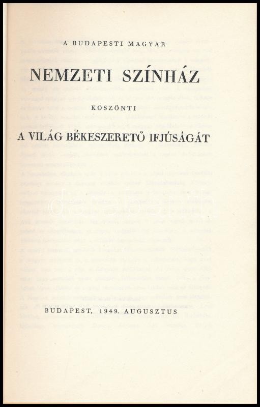 1949 Nemzeti Színház - Világifjúsági Találkozó ismertető füzet több nyelven, 32p - Image 2