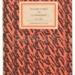 Russische Graphik des 20. Jahrhunderts 100 Tafeln. Leipzig, 1967. Insel Verlag. Kiadói egészvászon kötésben