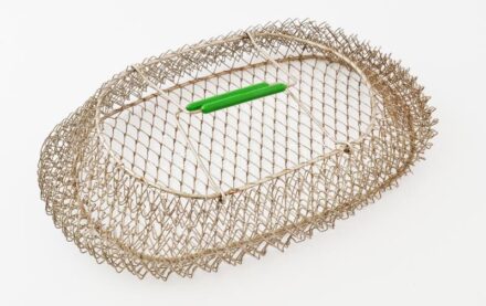 Fém szák, haltartó, kopott, 40x28 cm