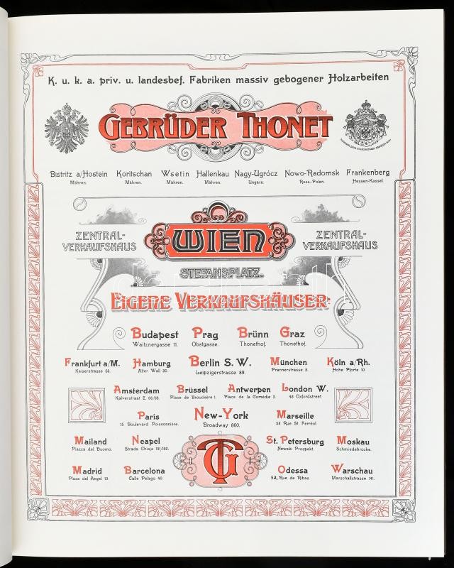 1904 Wien, Gebrüder Thonet, Möbel aus gebogenem Holze, REPRINT kiadás, kartonált kötésben, jó állapotban, 113p - Image 4