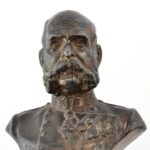 Jelzés nélkül: I. Ferenc József magyar király. Ón, fa talapzaton, m: 21 cm - Image 2