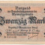 Memel-vidék 1922. 20M T:III Memel Territory 1922. 20 Mark C:F Krause P#6