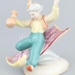 Kőbánya / Drasche porcelán Aladin, kézzel festett, jelzett, hibátlan, m:14,5 cm
