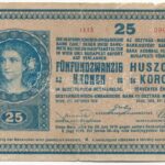 1918. 25K '1115' 2mm, hullámos hátlappal T:III,III- felső szélé kisebb szakadások Adamo K22B