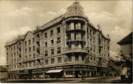 1932 Debrecen, Szent Anna utcai városi bérház, Electro Lux üzlet, Almássy Dezső, Tóth illatszertár, Tokaji István, Ramminger hölgy fodrász