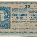 1918. 25K '3106' 3mm, hullámos hátlappal T:III hajtásnál elvékonyodott papír Adamo K22/4