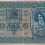 1902. 1000K bélyegzés nélkül T:III nagyobb folt, beszakadások Adamo SK35 - Image 2