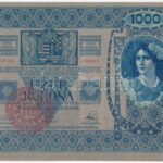1902. 1000K piros 'MAGYARORSZÁG' körbélyegzővel T:III szép papír Adamo SK35B