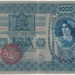 1902. 1000K piros 'MAGYARORSZÁG' körbélyegzővel T:III Adamo SK35B