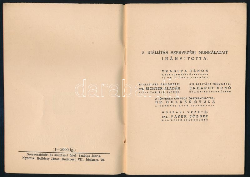1939 Herend 100 éves, kiállítás, rendezi: az Országos Magyar Iparművészeti Társulat, szakadással, 45p - Image 2