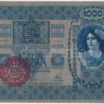 1902. 1000K piros 'MAGYARORSZÁG' körbélyegzővel T:II Adamo SK35B