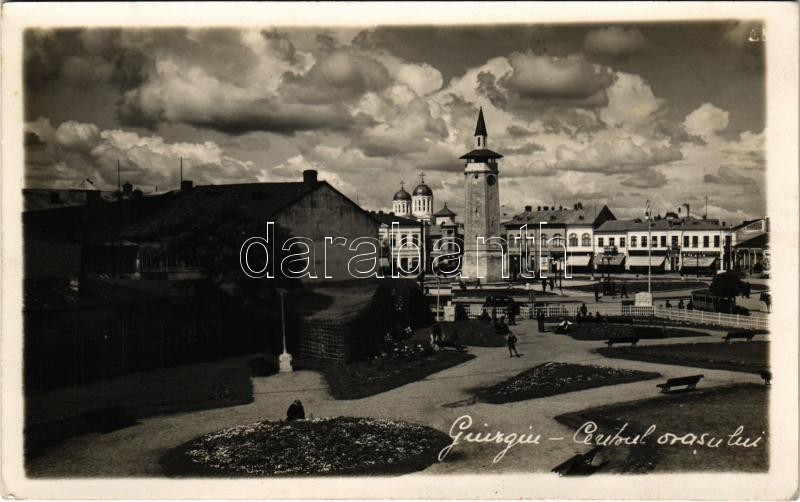 Giurgiu, Gyurgyevó, Gyurgyó; Centrul orasului, La Furnica / main square, shops. Foto Royal, photo (fa)