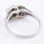 14k fehérarany (Au) gyűrű cca 0,5 ct gyémánttal, jelzett, 3,4 g, m: 55 - Image 3