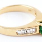 14k arany (Au) gyűrű smaragddal 0,5ct br 3 g, m: 51 - Image 2