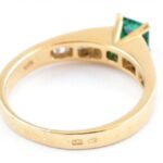 14k arany (Au) gyűrű smaragddal 0,5ct br 3 g, m: 51 - Image 3
