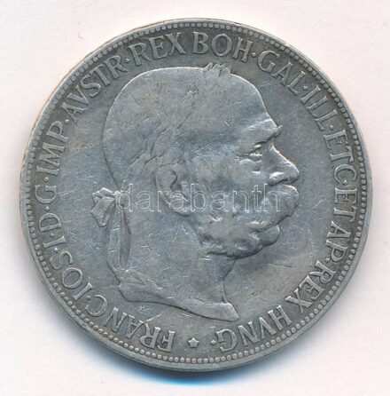 Ausztria 1900. 5K Ag 'Ferenc József' T:3 patina Austria 1900. 5 Corona Ag 'Franz Joseph' C:F patina Krause KM#2807