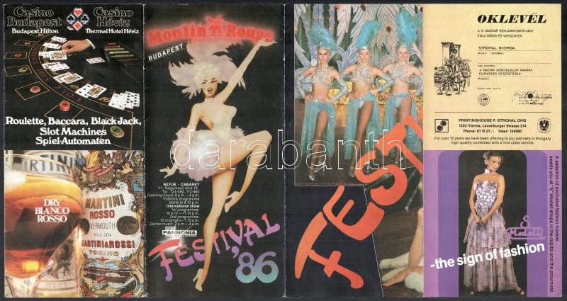 1986 Bp., Moulin Rouge fesztivál színes prospektus - Image 2