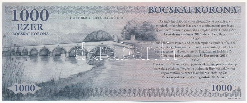 Hajdúnánás 2012. 1000K 'Bocskai Korona - Racka juh' '003544' sorszámmal T:II - Image 2
