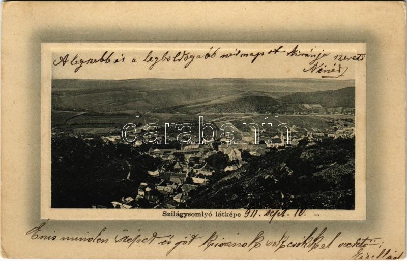 1911 Szilágysomlyó, Simleu Silvaniei; látkép. 'Ideal' W.L. Bp. 7112. Schwarcz E. és Társa kiadása / general view (EK)