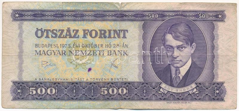1975. 500Ft T:III beszakadások, fo. Adamo F41