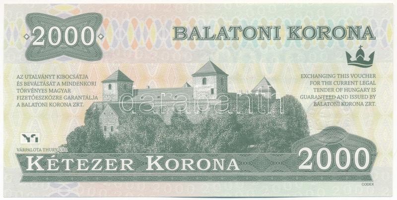 2012. 2000 Balatoni Korona 'Thury György', '000331' sorszámmal T:I,I- - Image 2