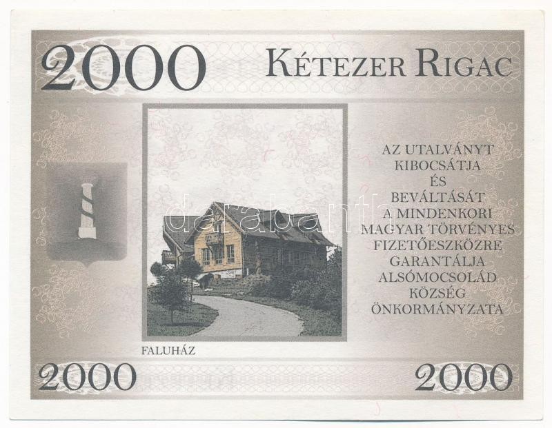 Alsómocsolád 2000 Rigac 'R 000639' sorszámmal T:I - Image 2