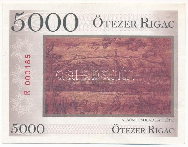 Alsómocsolád 5000 Rigac 'R 000185' sorszámmal T:II,II-