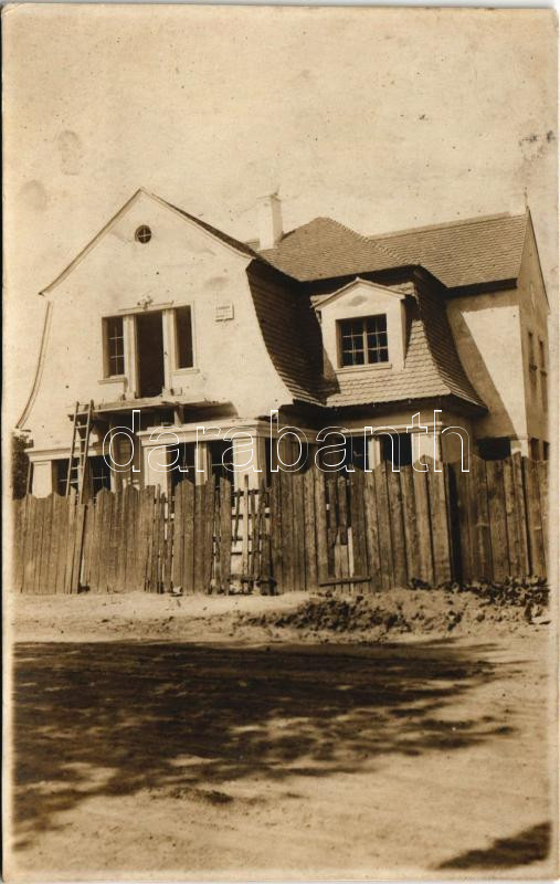 1927 Nyitra, Nitra; Dombay Ede főjegyző villája építés közben / villa in construction. photo (fl)