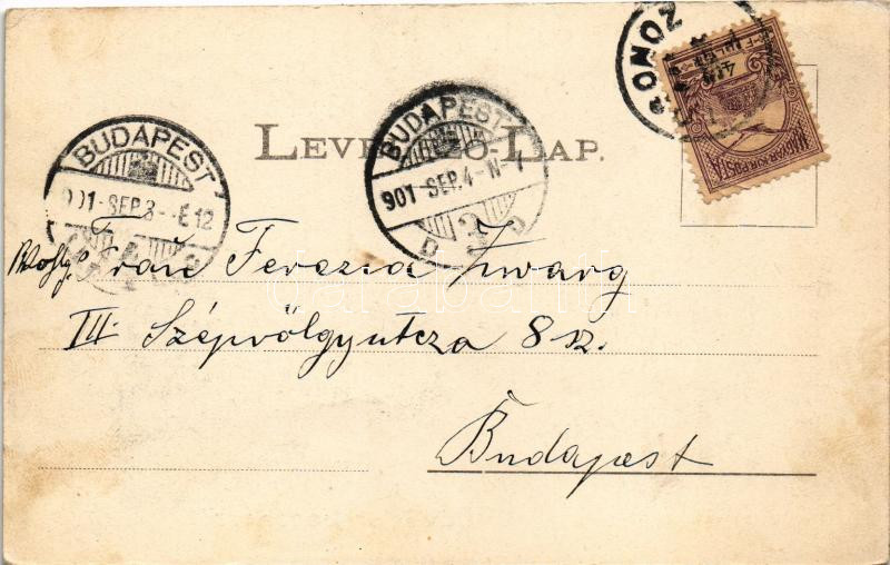 1901 Losonc, Lucenec; Sugár út, Városi Vigadó és szálló / street, redoute hotel (EK) - Image 2
