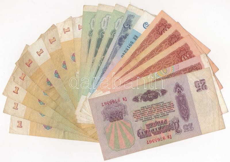 Szovjetunió 1961-1991. 1R-25R (19db/6xklf) T:III Soviet Union 1961-1991. 1 Ruble - 25 Rubles (19pcs/6xdiff) C:F - Image 2