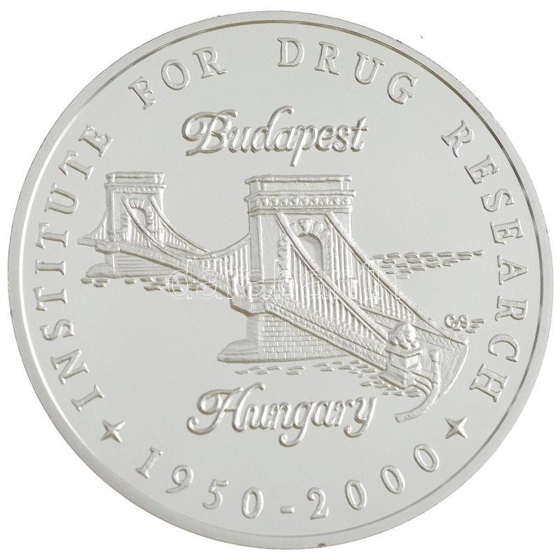 2000. 'Gyógyszerkutató Intézet Budapest 1950-2000' kétoldalas fém emlékérem (42,5mm) T:PP - Image 2