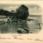 1899 (Vorläufer) Abbazia, Opatija; Angiolina Seebad / Angol strand / beach (EK)