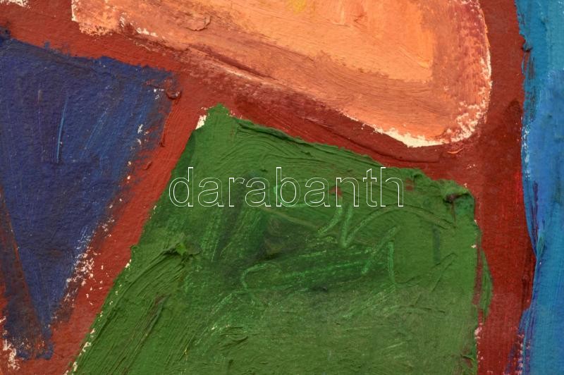 Csepeli Németh Miklós (1934-2012): Sámán aktokkal. Olaj, karton. Jelezve középen lent (karcolva). 62x51 cm - Image 2