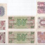 Nagy-Britannia / Brit katonai kiadás DN (1943) 5sh + DN (1948-1962) 1P (3xklf kiadás) + DN (1972) 5p + 10p + 50p (2x) T:I-III Great Britain / British Military Authority / British Armed Forces ND (1943) 5 Shillings + ND (1948-1962) 1 Pound - Image 2
