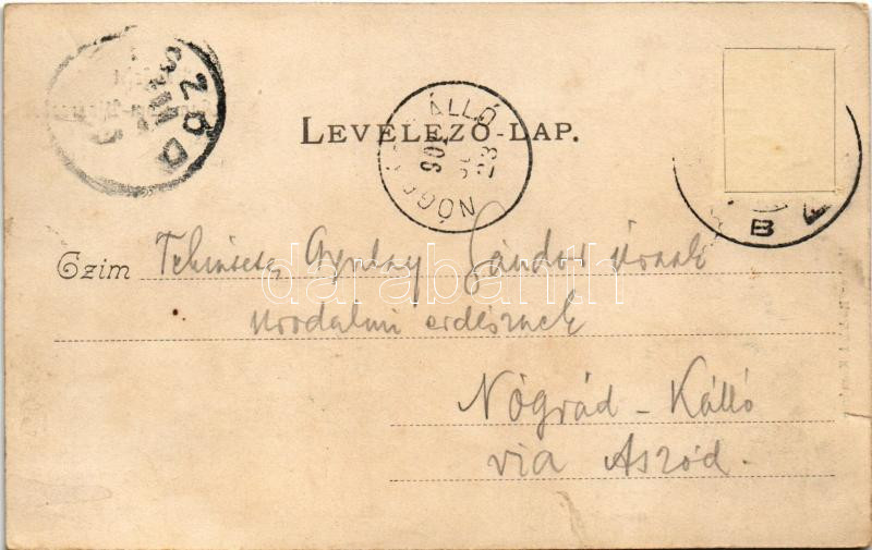 1901 Komárom, Komárno; Komárom-Újváros, Országút, Igmándi út, Sárkány Ignác üzlete. Hacker Richárd kiadása / street view, shop (kis szakadás / small tear) - Image 2