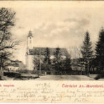 1905 Aranyosmarót, Zlaté Moravce; Római katolikus templom. Brunczlik Imre kiadása / church (EK)