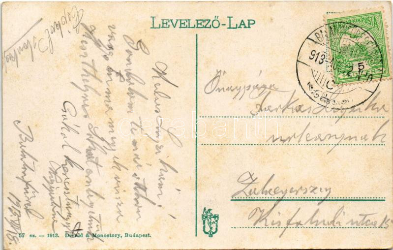 1913 Balatonfüred, Herceg prímás nyaralója, szőlőskert (fl) - Image 2