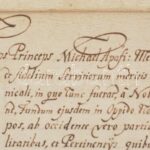 1700 II. Apafi Mihály erdélyi fejedelem szigeti Tar Márton részére adómentességet adományozó oklevele annak máramarosszigeti birtokára. Latin nyelven. Papír, a hajtások mentén szakadt, két részre vált, felzetes viaszpecséttel, - Image 2