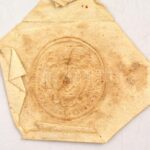 1700 II. Apafi Mihály erdélyi fejedelem szigeti Tar Márton részére adómentességet adományozó oklevele annak máramarosszigeti birtokára. Latin nyelven. Papír, a hajtások mentén szakadt, két részre vált, felzetes viaszpecséttel, - Image 3
