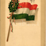 1919 Magyar zászló / Hungarian flag. Welt-Krieg 1914. Meissner & Buch Kriegs-Postkarten Serie 2076. 'Isten áldd meg a magyart!' litho