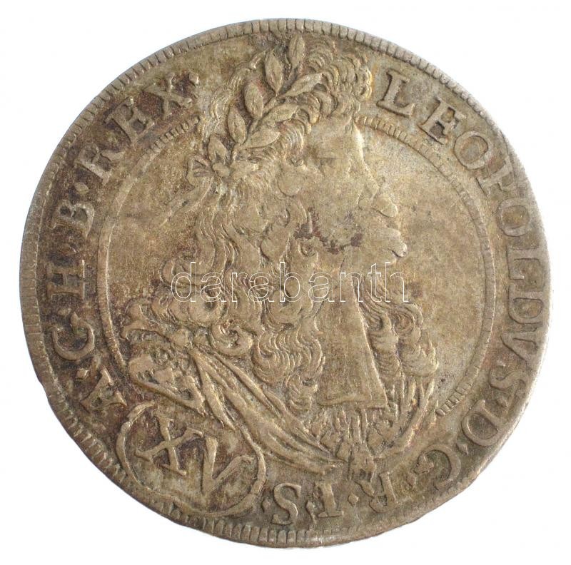 Ausztria 1694. 15kr Ag 'I. Lipót' (6,21g) Hall T:2-,3 Austria 1694. 15 Kreuzer Ag 'Leopold I' (6,21g) Hall C:VF,F Krause KM#1289 - Image 2