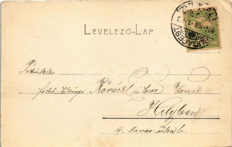 1904 Budapest XIII. Lipót körút, Margit híd, villamos (EK) - Image 2
