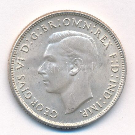 Ausztrália 1943. 1Fl Ag 'VI. György' T:2 Australia 1943. 1 Florin Ag 'George VI' C:XF Krause KM#40
